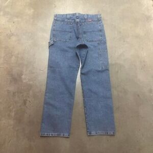 Vintage wrangler men's blue carpenter jeans baggy loose fit workwear 34